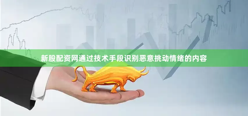 新股配资网通过技术手段识别恶意挑动情绪的内容